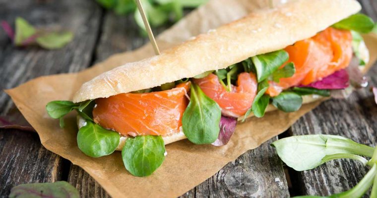 Salmon and Spinach Sandwich