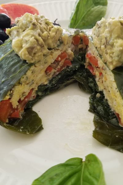 Sausage stuffed Collard Greens